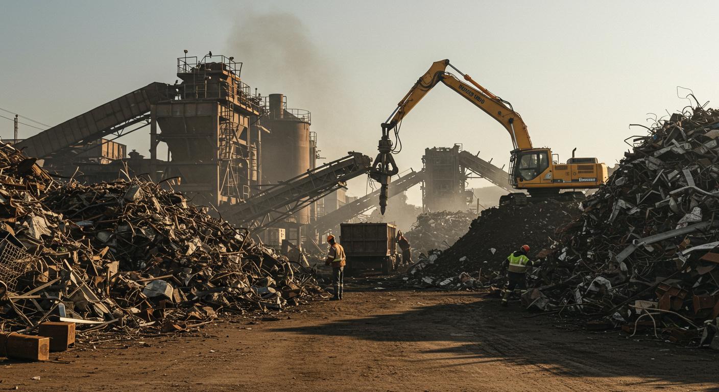 Демонтаж металлолома на производственных площадках