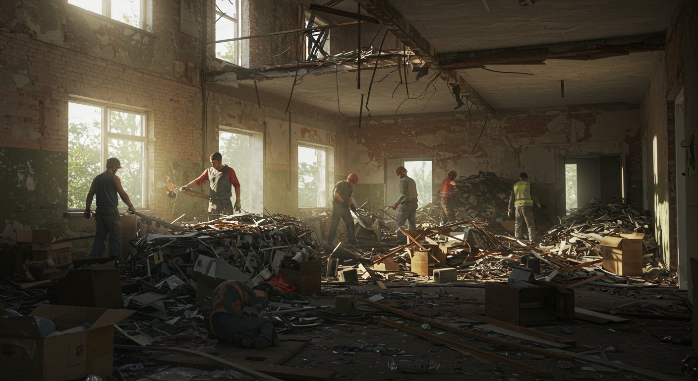 Демонтаж металлолома в многоквартирном доме