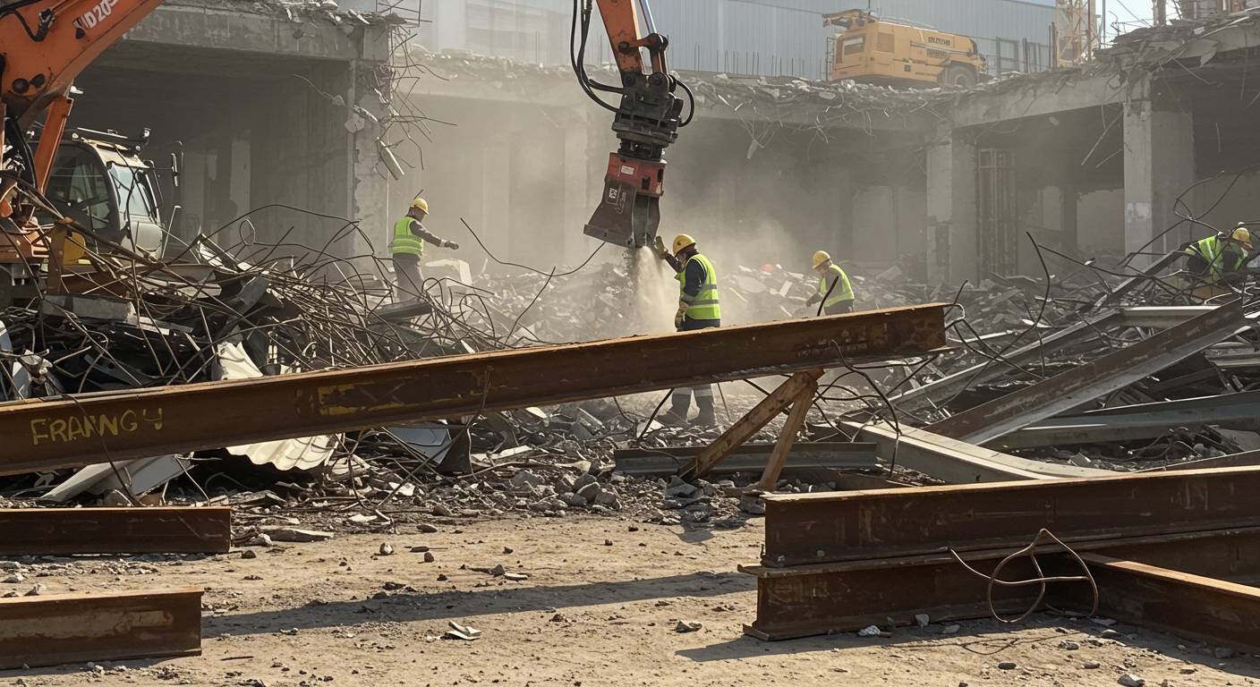 Демонтаж металлолома на строительных площадках