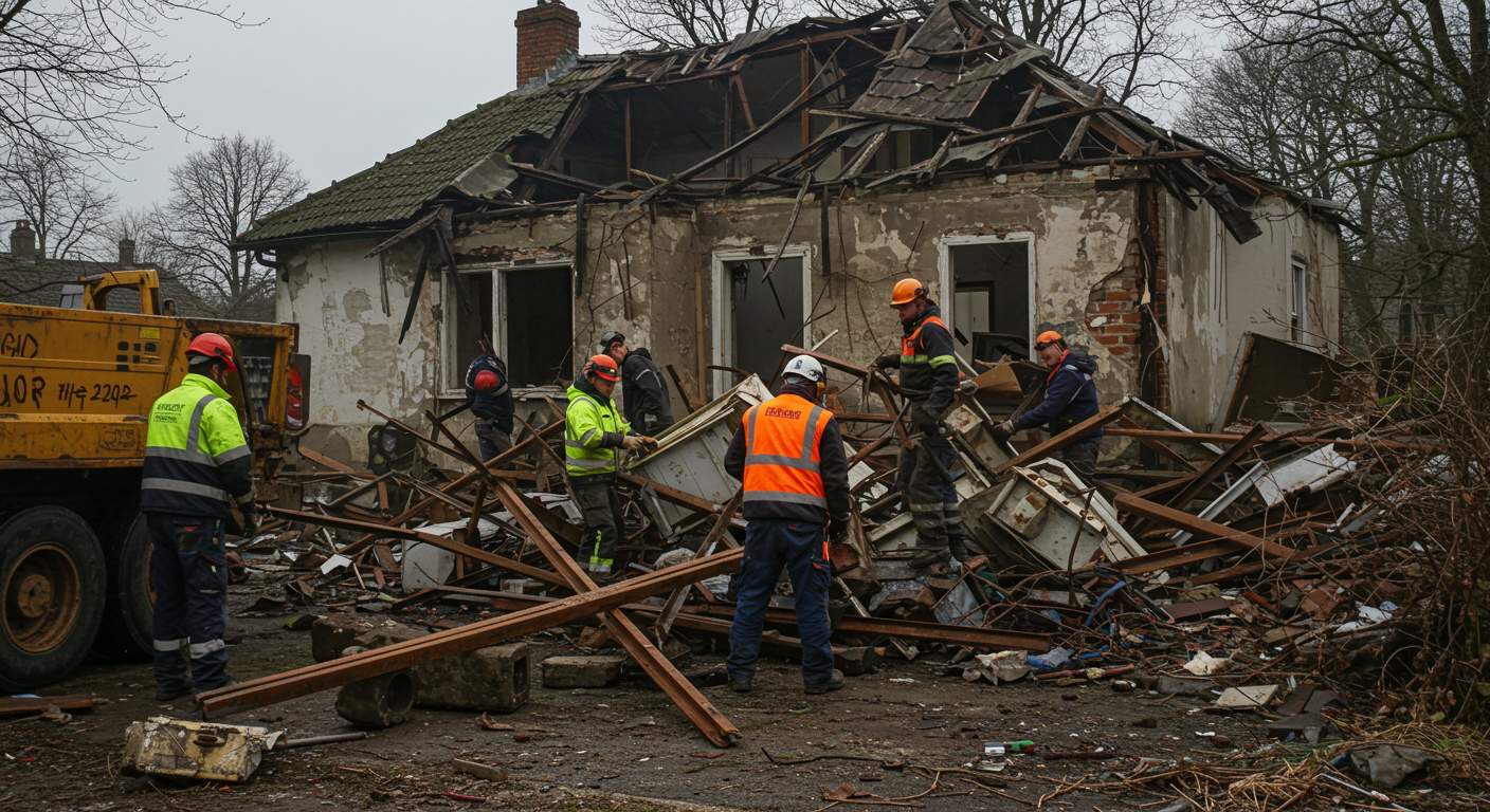 Профессиональный демонтаж металлолома на жилом объекте Демонтаж металлолома на жилом объекте