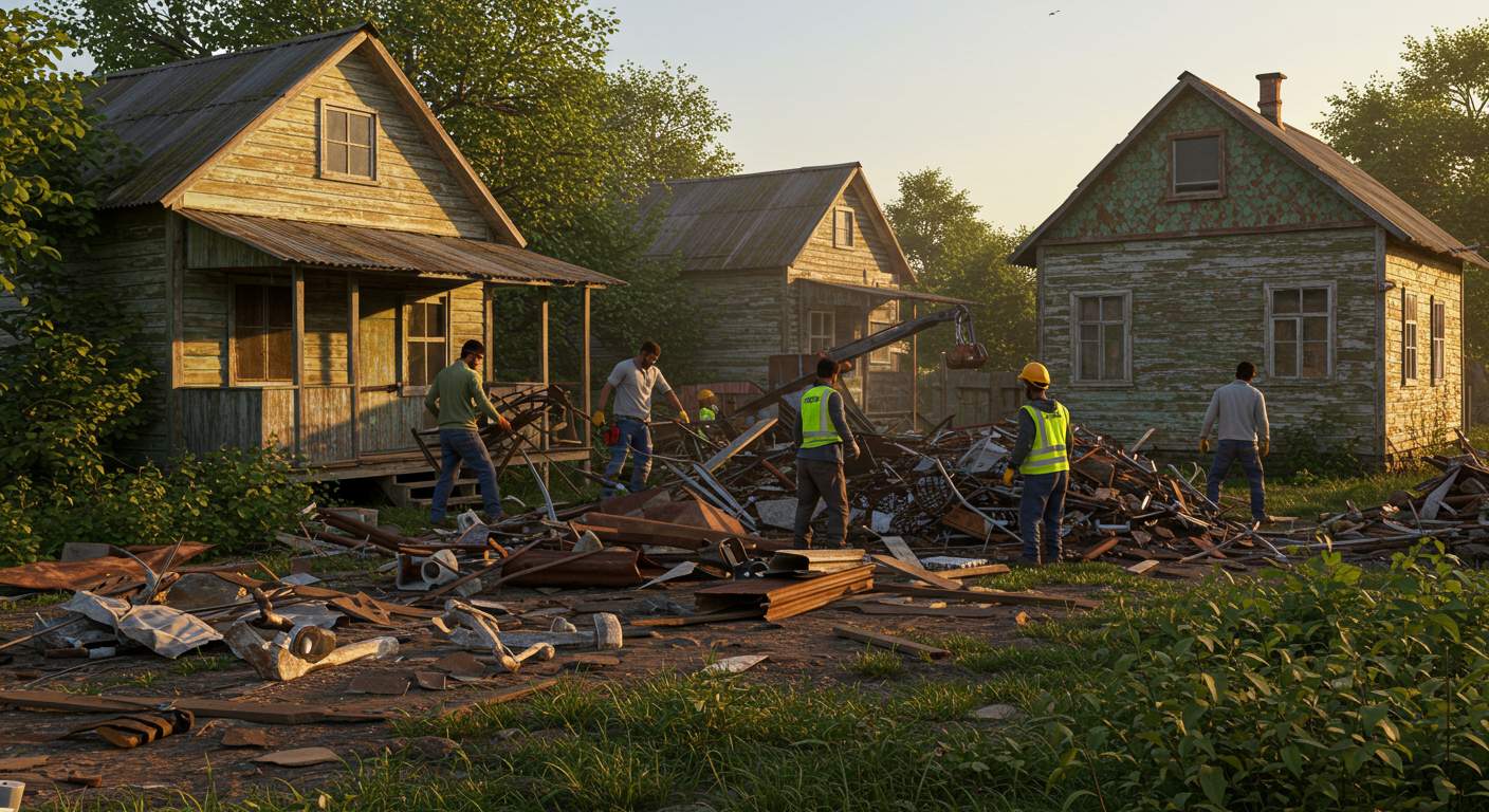 Вывоз металлолома с дачных участков