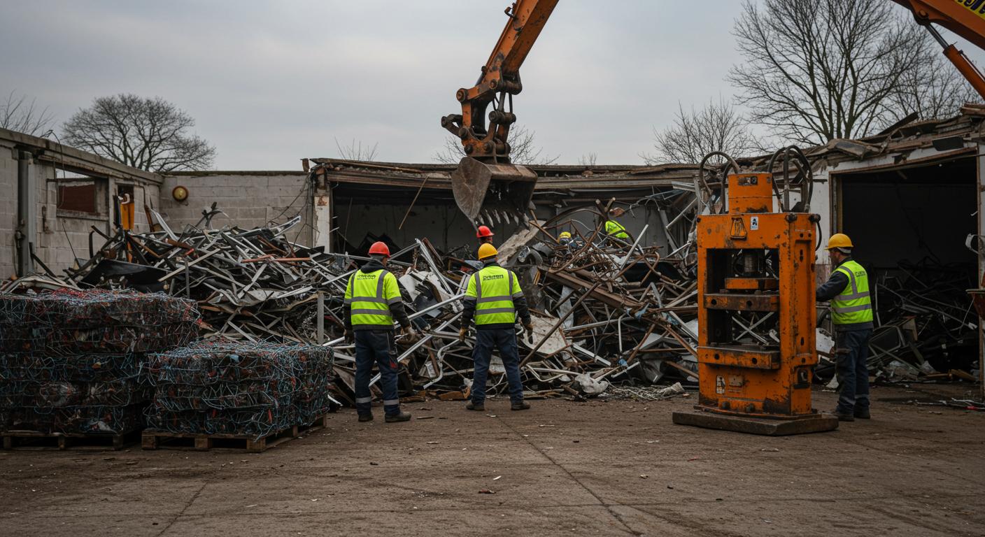 Вывоз металлолома с разборки гаражей Вывоз металлолома с разборки гаражей