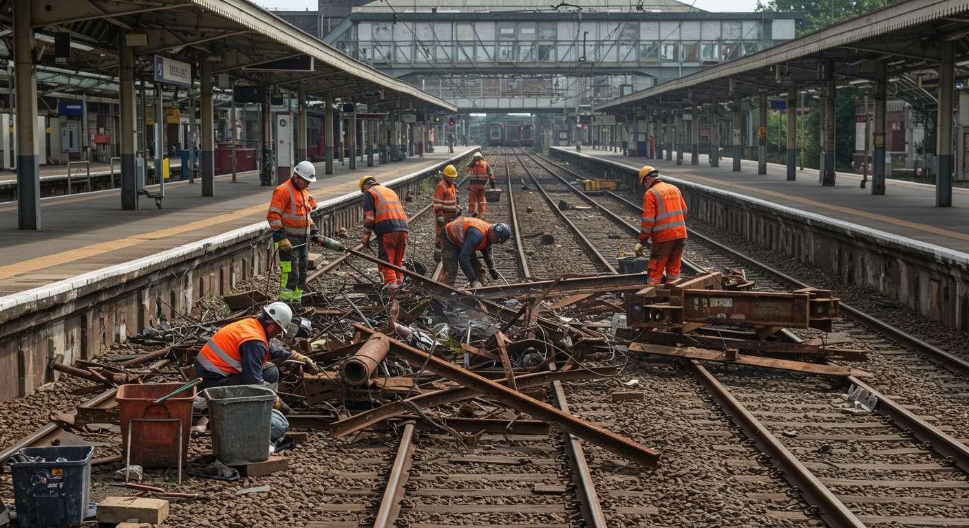 Демонтаж металлолома на железнодорожных станциях