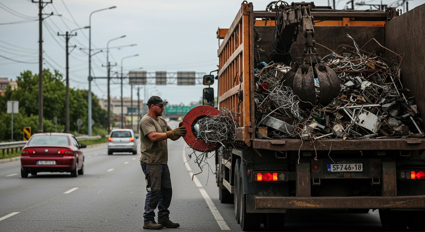 Вывоз металлолома автотранспортом