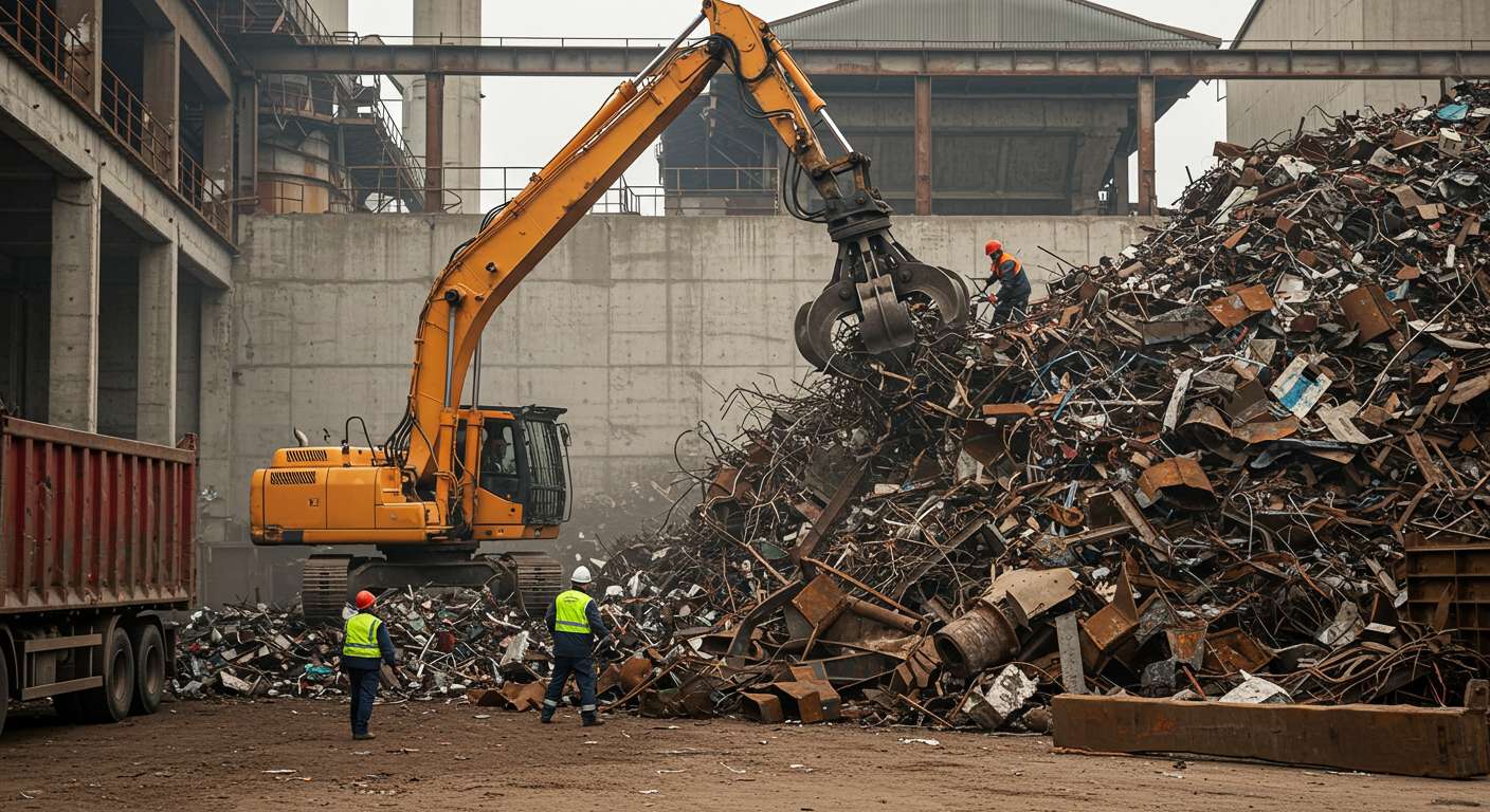 Вывоз черного металлолома с промышленных объектов