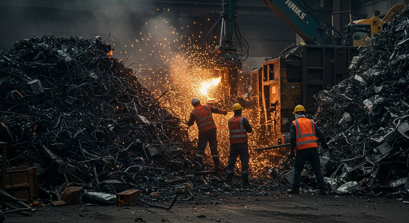 Демонтаж черного металлолома в промышленности