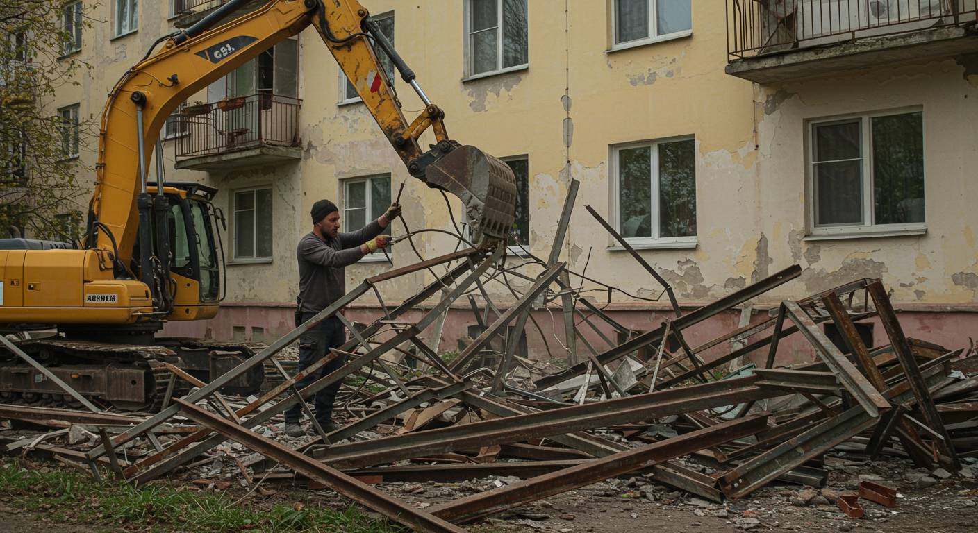 Демонтаж металлолома в жилых зданиях