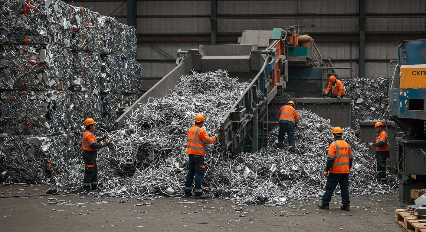 Демонтаж алюминиевого металлолома на предприятии