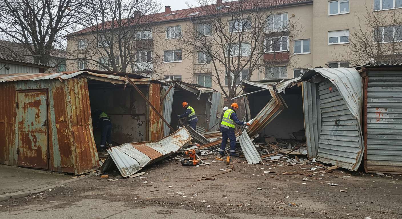 Демонтаж металлического гаража
