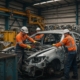 Демонтаж алюминиевого металлолома с автотранспорта