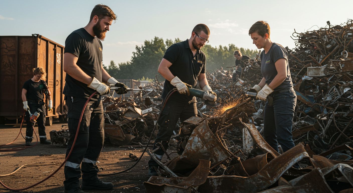Вывоз металлолома бригадой специалистов
