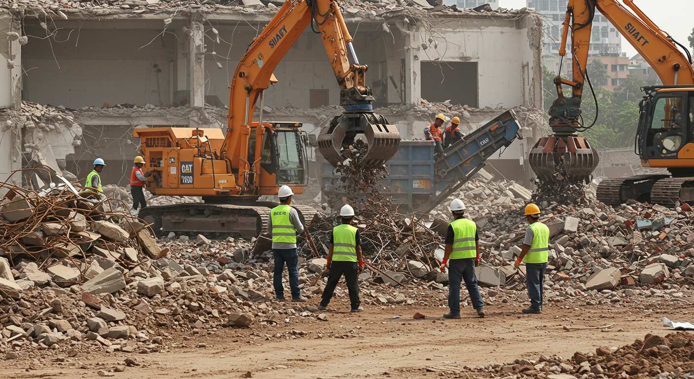 Вывоз металлолома после демонтажа зданий Вывоз металлолома после демонтажа зданий