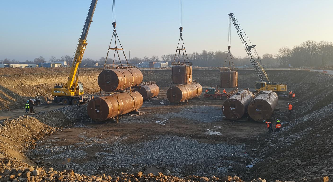 Вывоз металлических резервуаров и цистерн