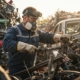 Демонтаж стального металлолома с автотранспорта
