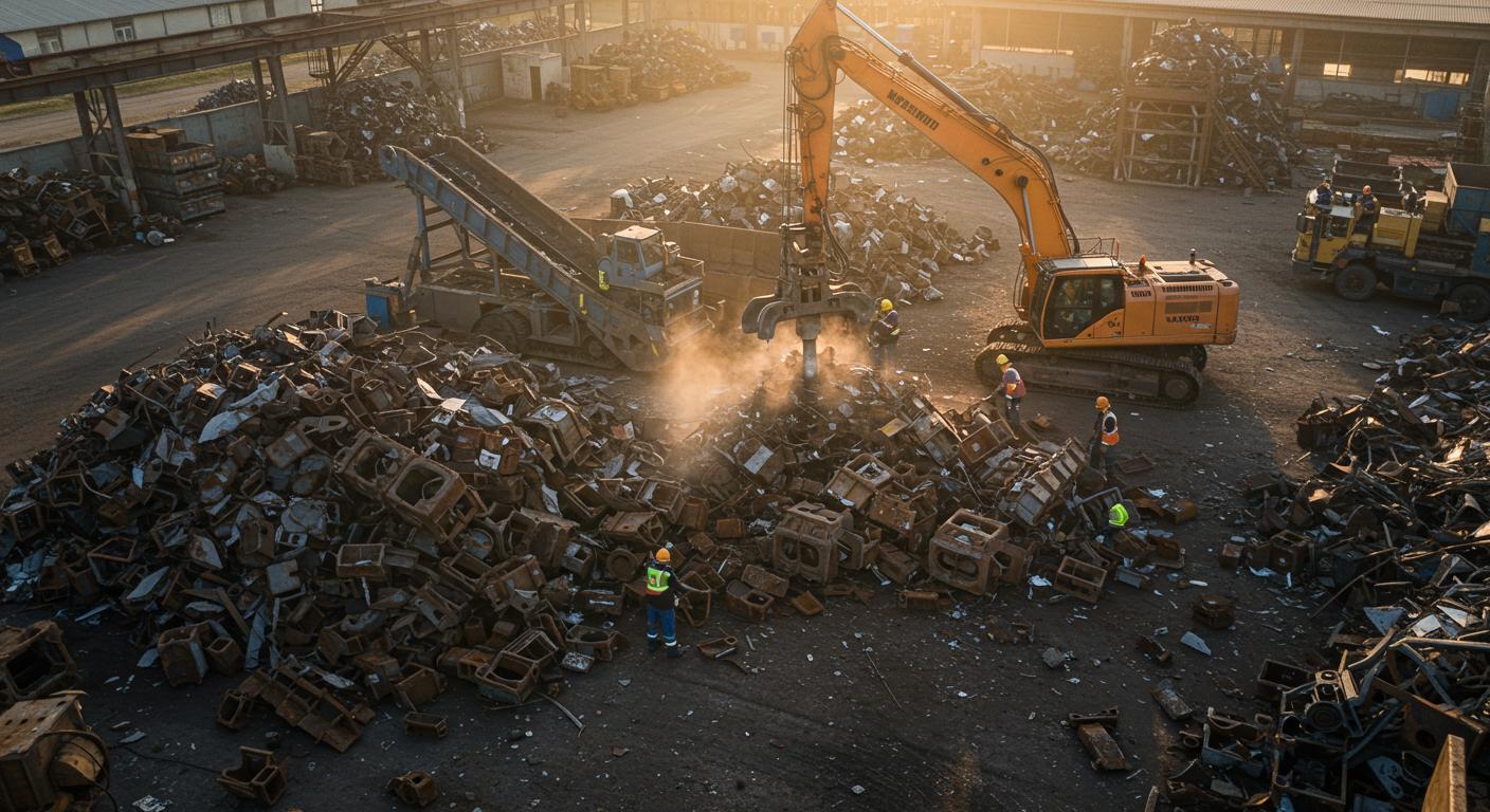 Демонтаж чугунного металлолома на производственных объектах