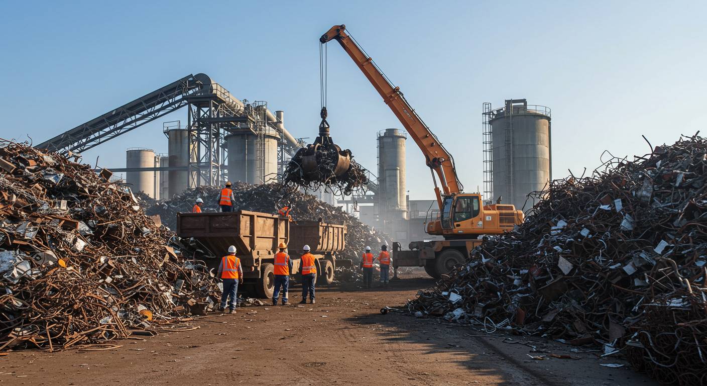 Вывоз железного металлолома с промышленных объектов