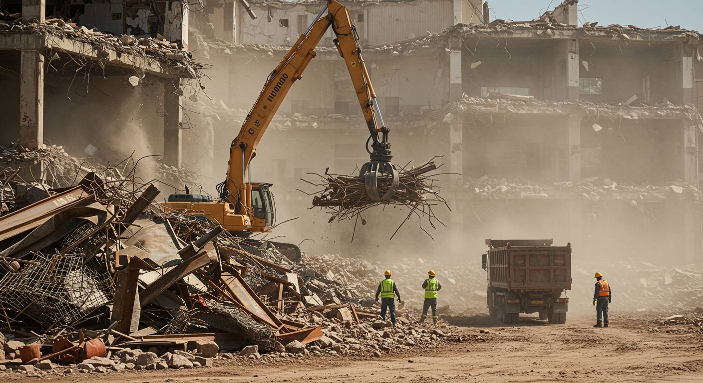 Погрузка и вывоз металлического мусора Вывоз металлолома при сносе зданий