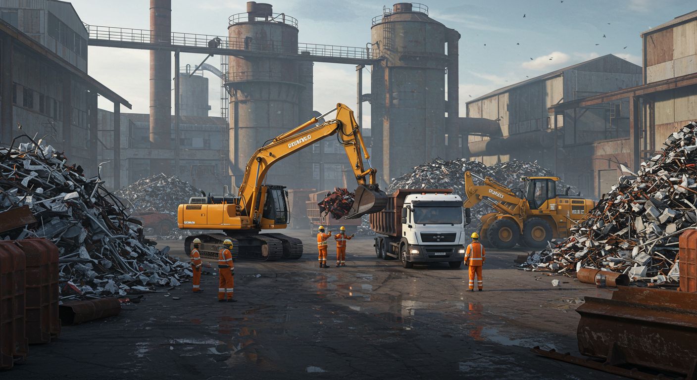 Вывоз металлолома с заводских территорий