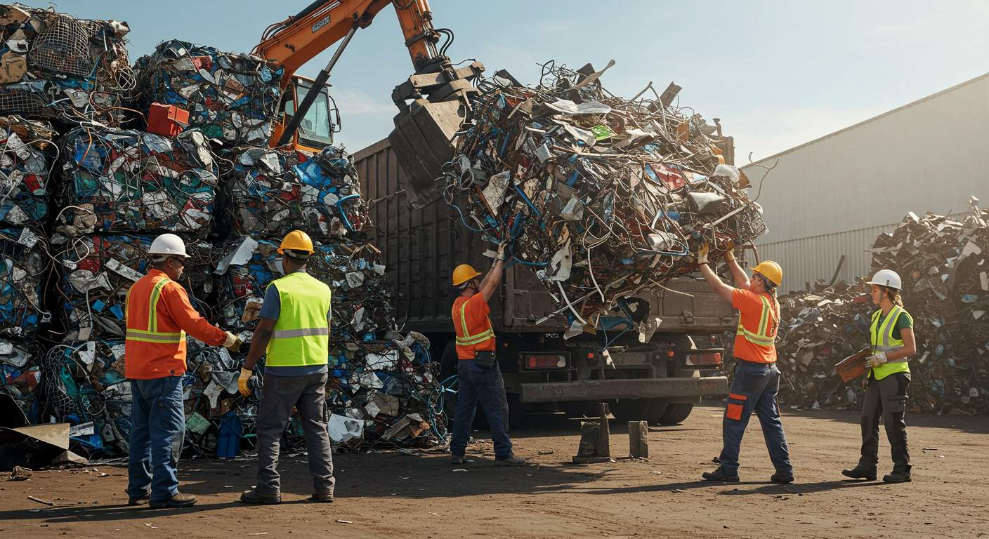 Вывоз металлолома с грузопогрузкой