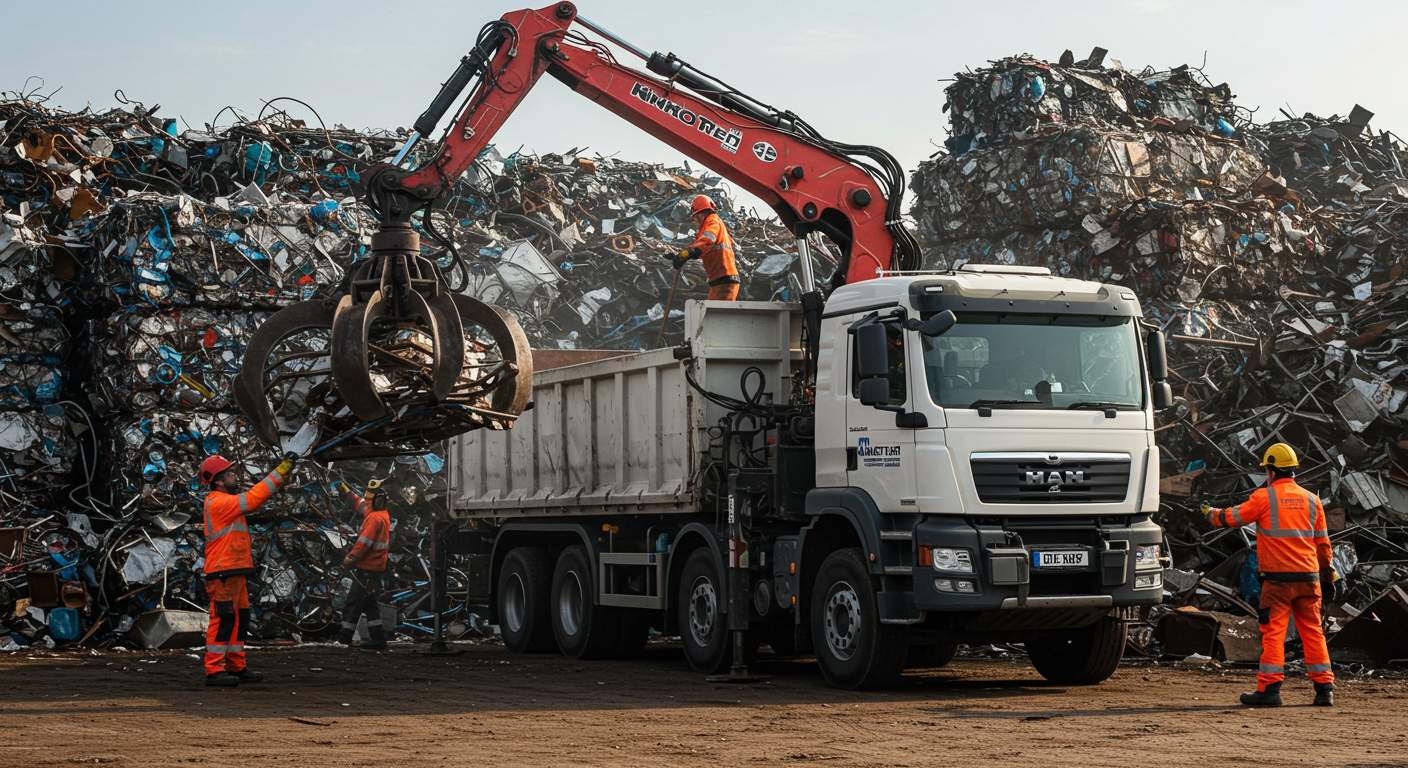 Погрузка и транспортировка металлолома спецтранспортом Вывоз металлолома спецтранспортом