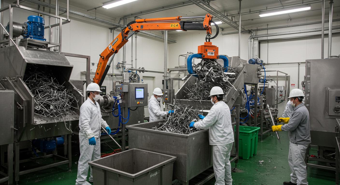 Вывоз металлолома с перерабатывающего предприятия Вывоз металлолома с перерабатывающего предприятия