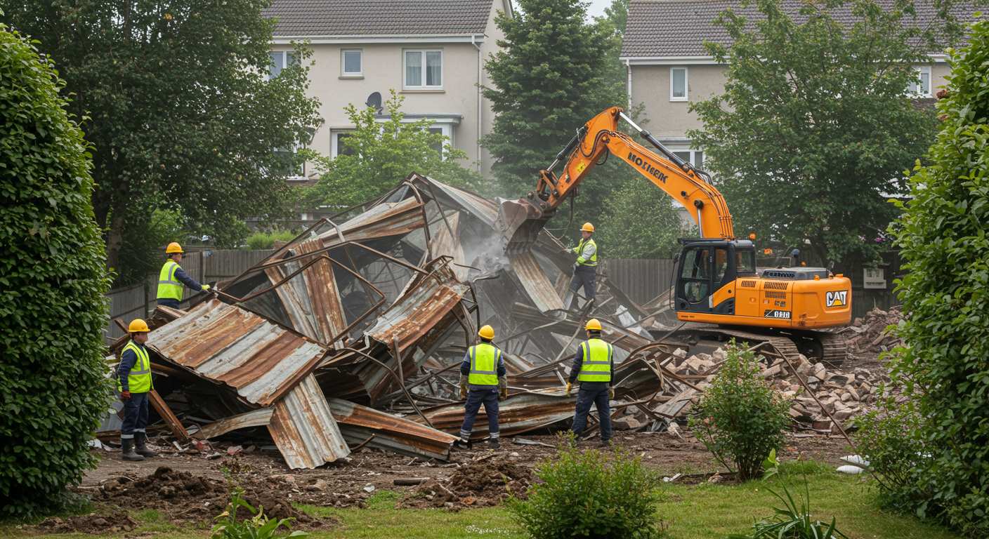 Демонтаж старых металлоконструкций в жилых районах
