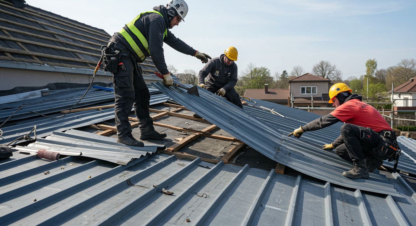 Профессиональный демонтаж металлических кровельных покрытий Демонтаж металлической кровли