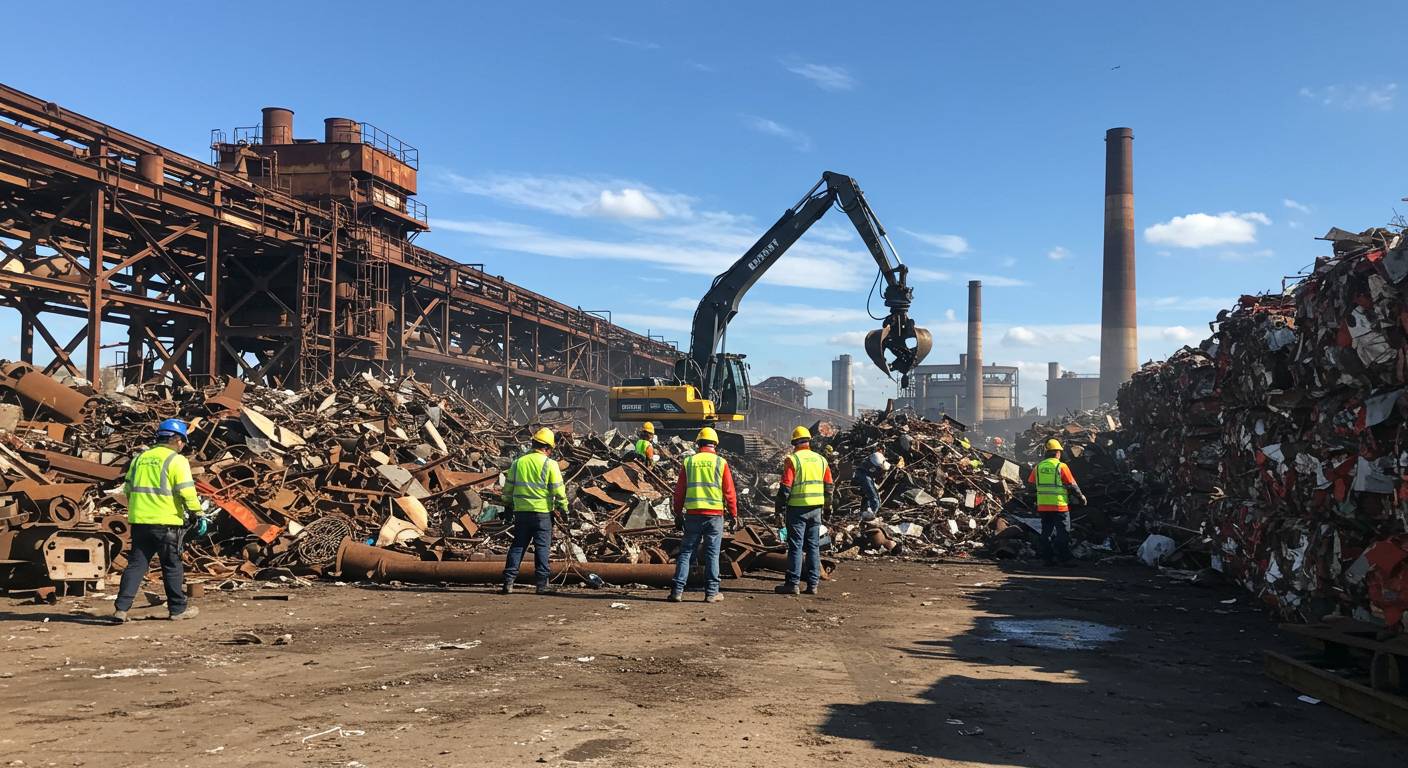 Профессиональный вывоз металлолома с промышленных объектов Вывоз металлолома с промышленного объекта