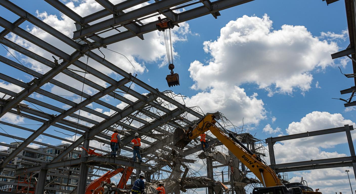 Профессиональный демонтаж металлоконструкций Демонтаж строительных металлических конструкций