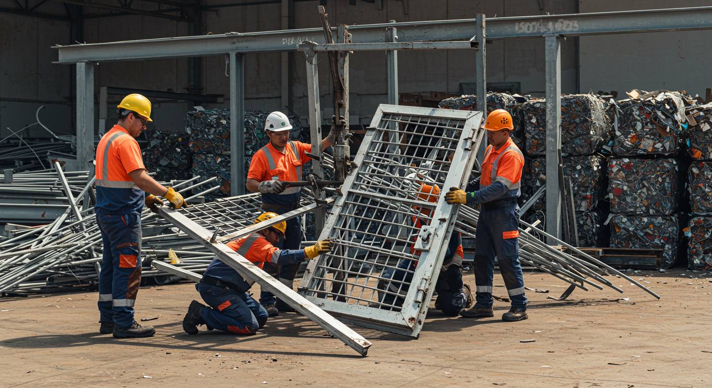 Вывоз металлических дверей и решеток на переработку