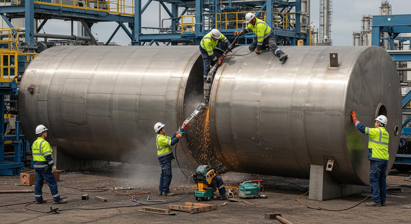 Безопасный демонтаж резервуаров из нержавейки Демонтаж резервуаров из нержавейки