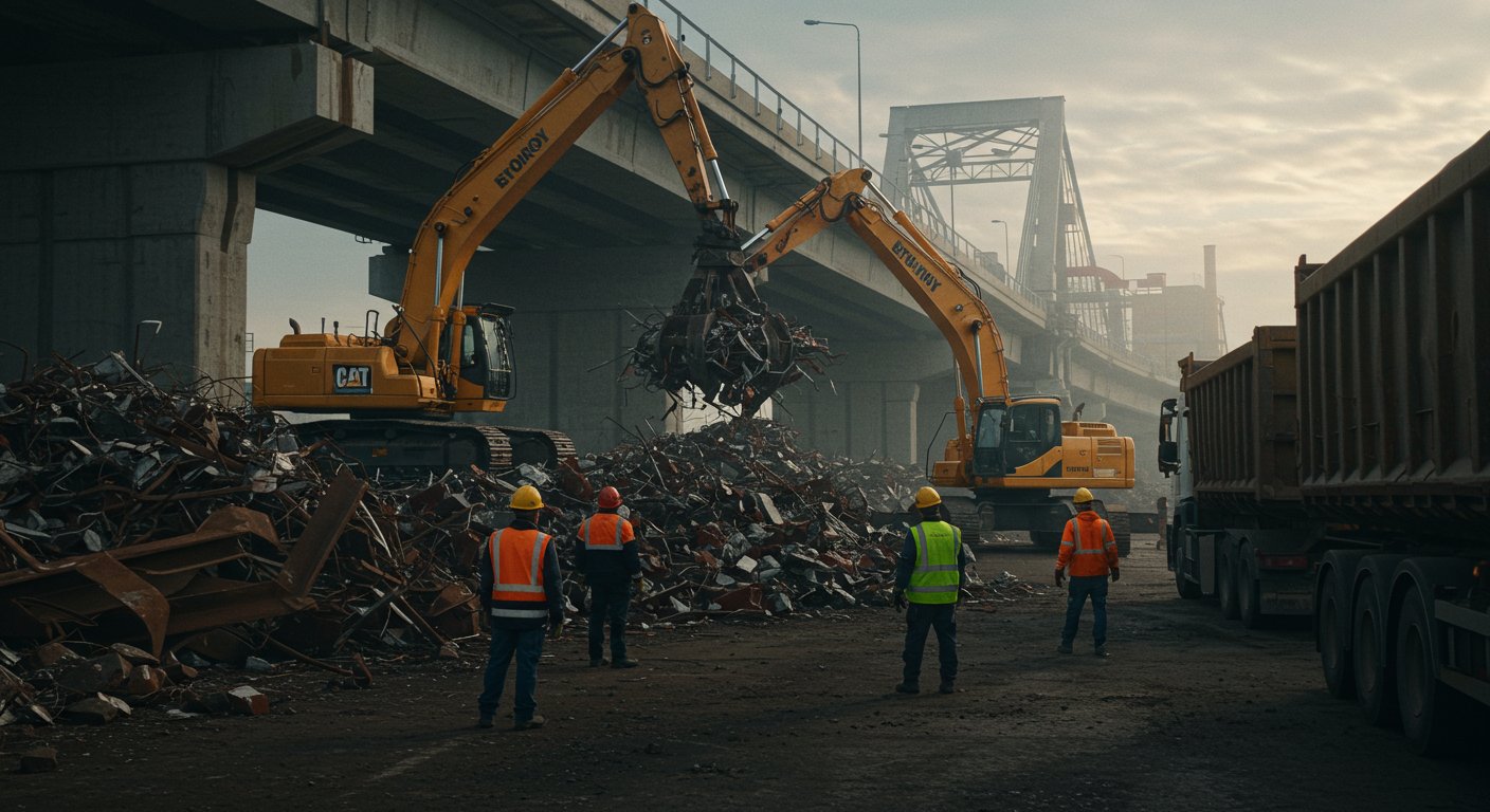 Вывоз металлолома после демонтажа мостов