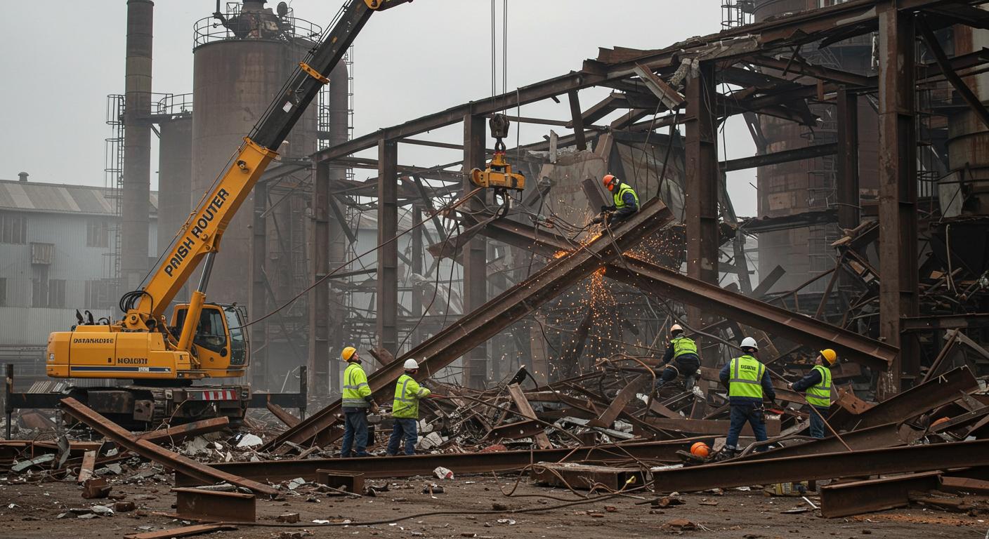 Вывоз металлических конструкций с заводских площадок