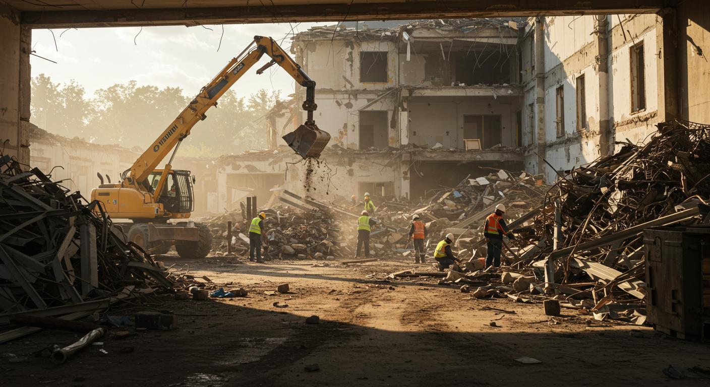 Вывоз металлолома при реконструкции зданий