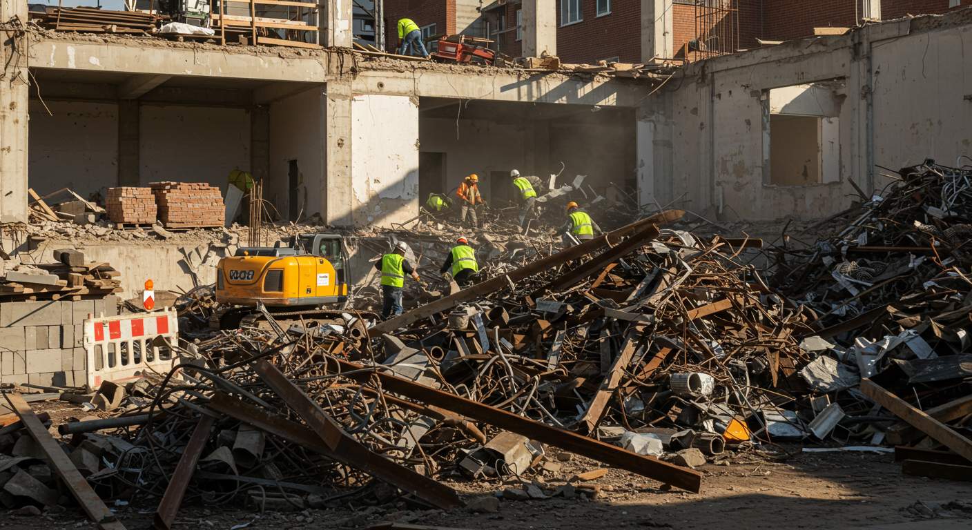 Вывоз металлолома при реконструкции зданий Вывоз металлолома при реконструкции зданий