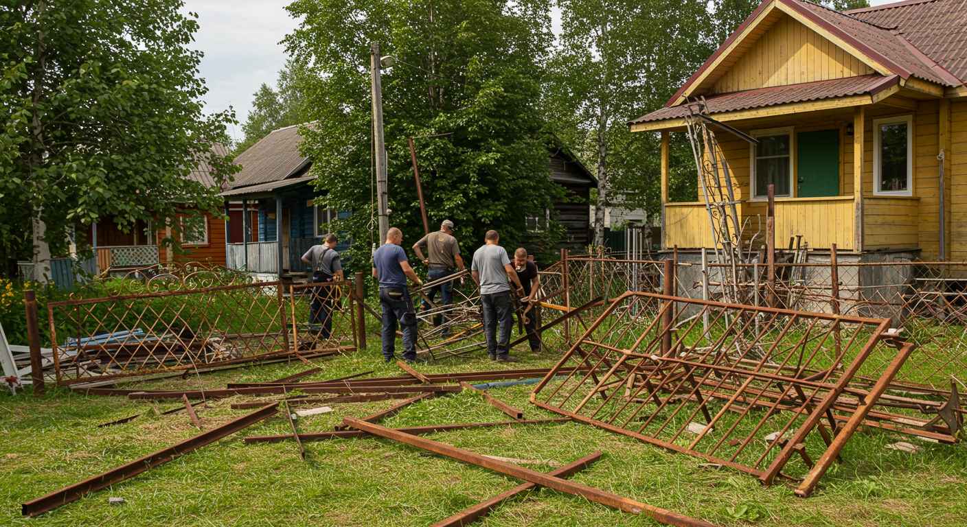 Вывоз металлических конструкций с дачных участков Вывоз металлических конструкций с дачных участков