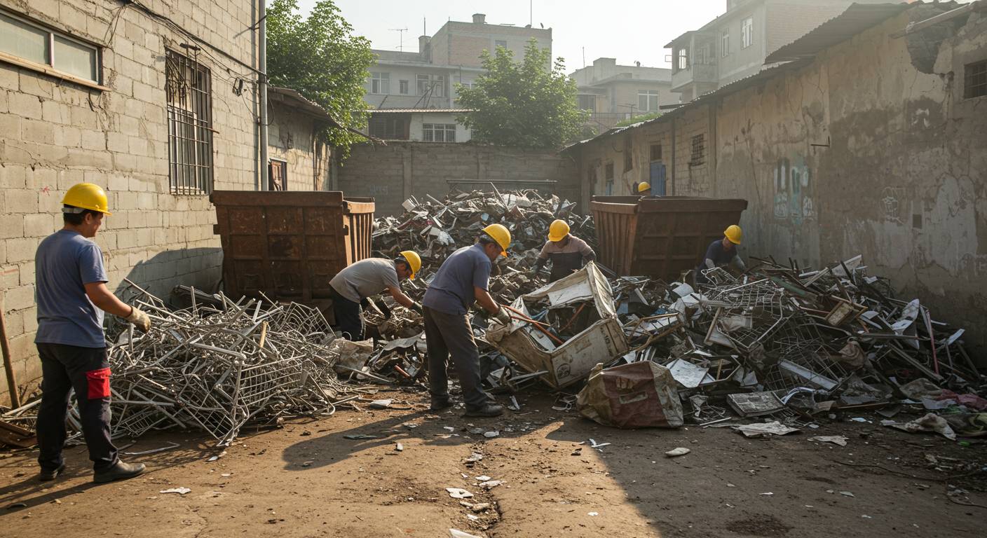 Демонтаж легкого металлолома на малых объектах