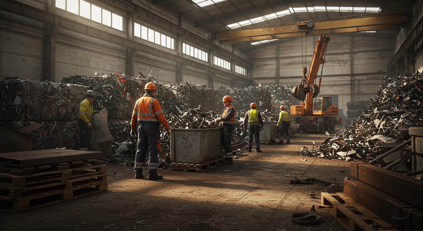 Вывоз металлолома со складской территории Вывоз металлолома со складской территории