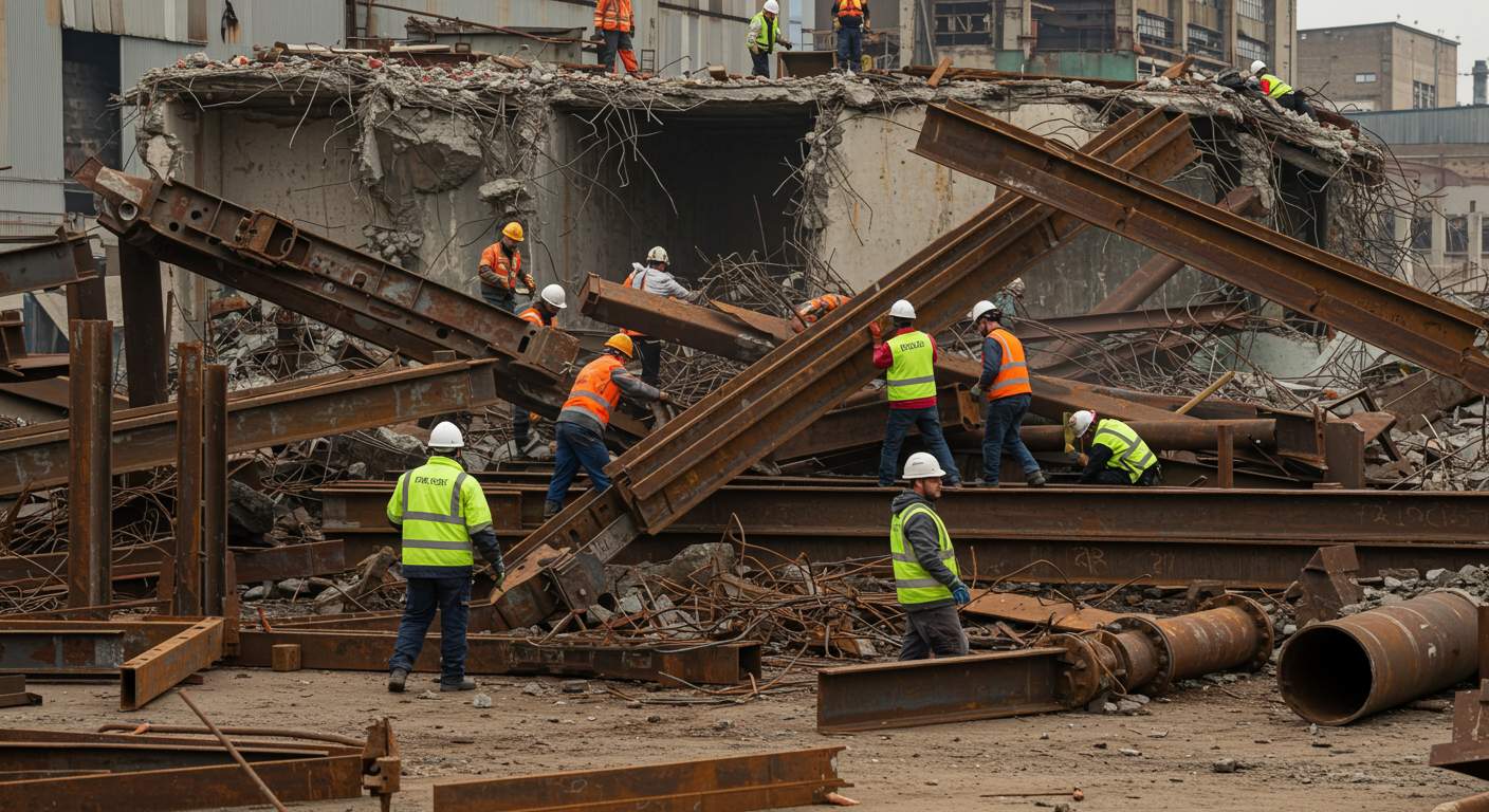 Вывоз металлических изделий после демонтажа