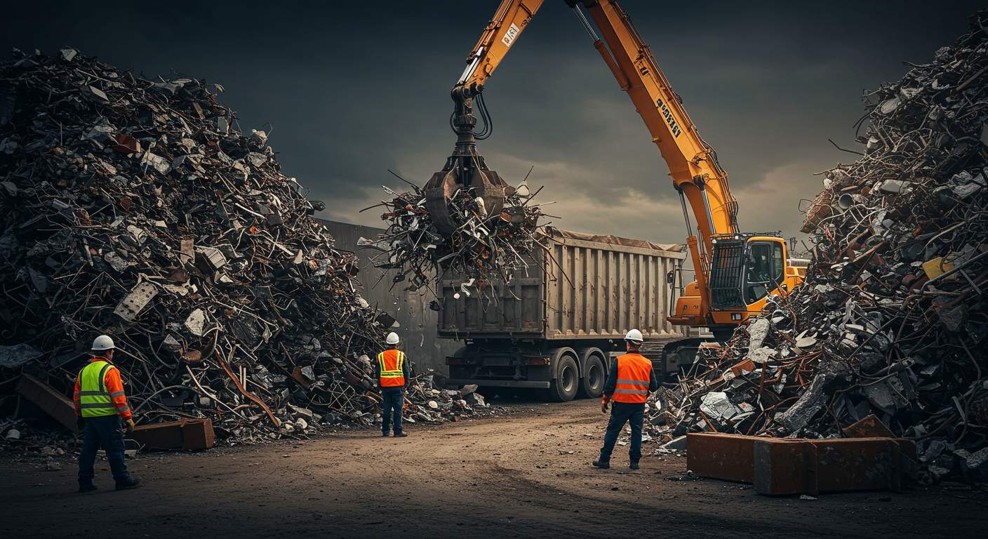 Вывоз металлолома оптовых партий с строительных площадок