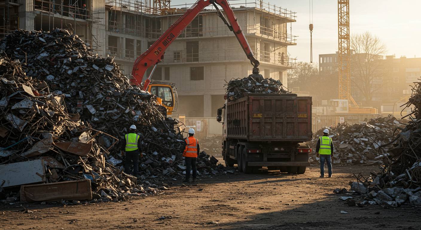 Вывоз оптового металлолома с строительной площадки