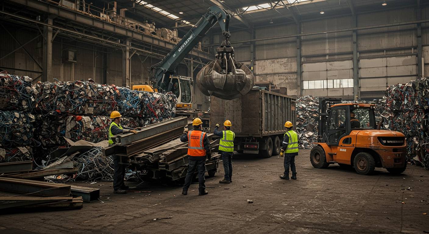 Вывоз металлолома в виде листового металла с промышленных объектов