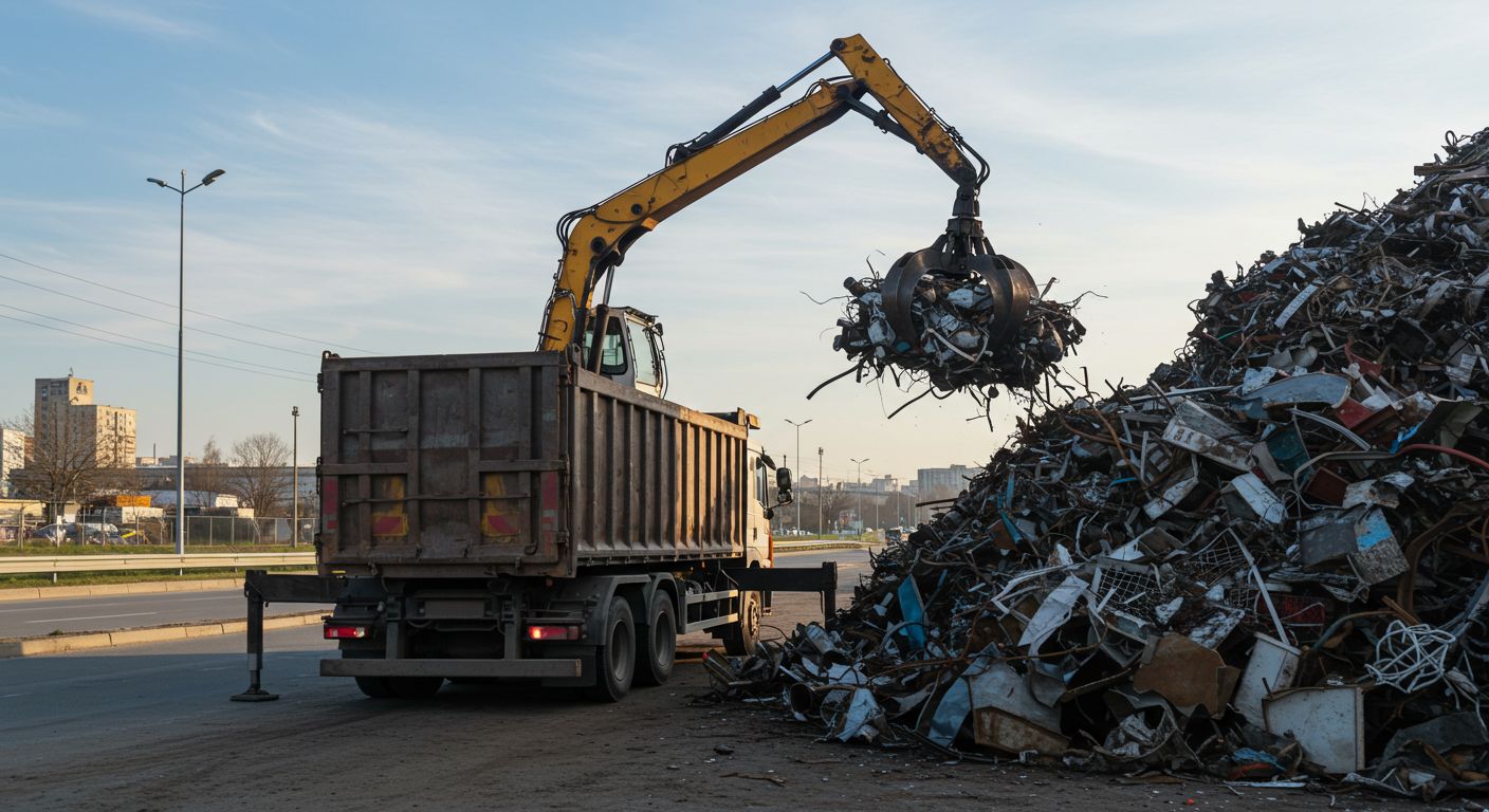 Вывоз металлолома автотранспортом с погрузкой Вывоз металлолома автотранспортом с погрузкой