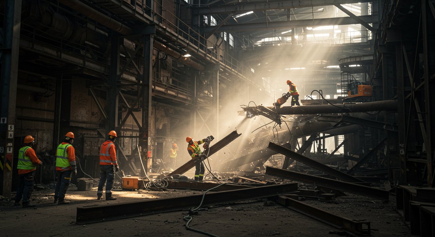 Демонтаж старых металлических конструкций