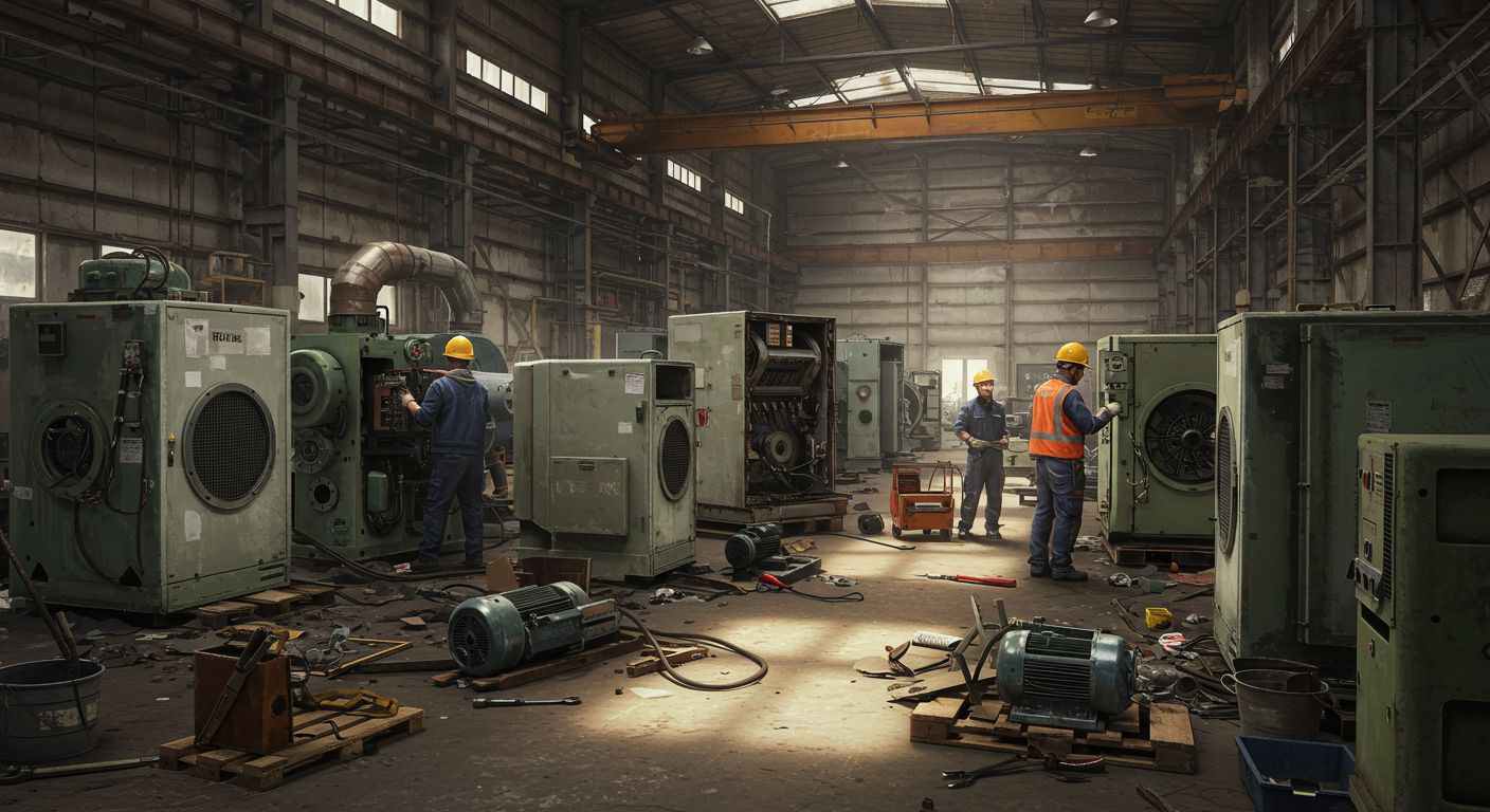 Демонтаж старых станков и агрегатов