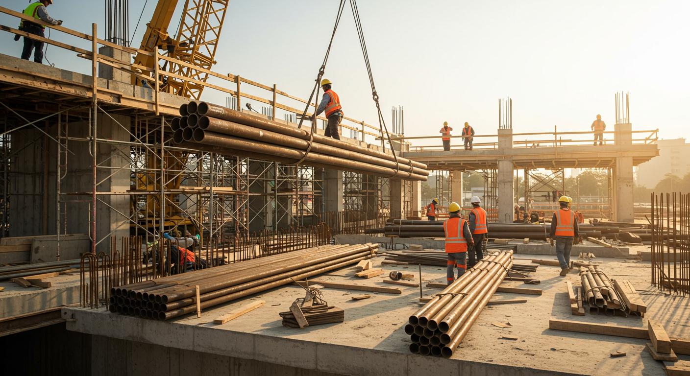 Приём стальных труб и балок с погрузкой Приём стальных труб и балок с погрузкой