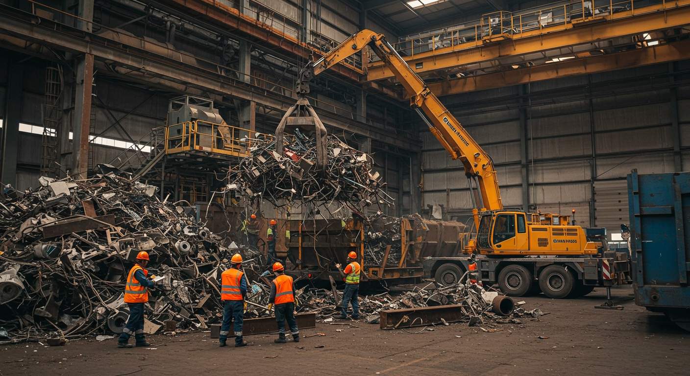 Вывоз металлолома в виде деталей и конструкций с производственных предприятий