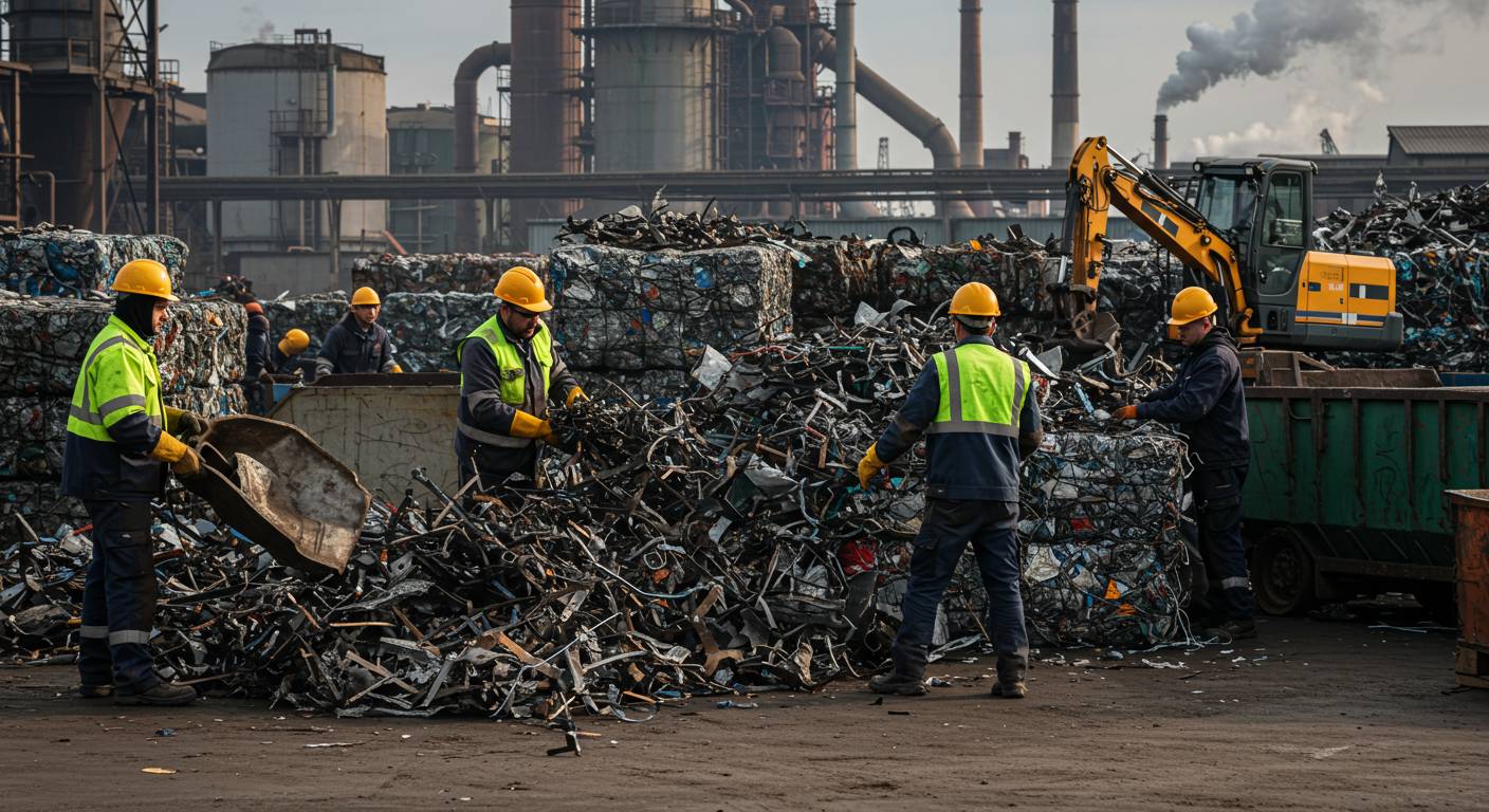 Вывоз металлолома в виде ломов и обрезков с производственных предприятий