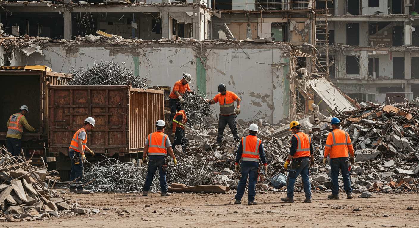 Вывоз металлических отходов после реконструкции Вывоз металлических отходов после реконструкции