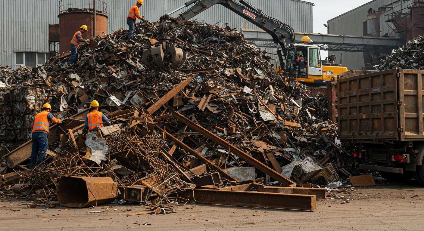 Вывоз металлического лома с производственного предприятия